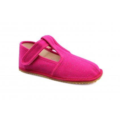 Beda pink slippers with glitter tapered