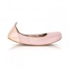 pink leather ballerina shoes