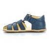 blue leather sandals