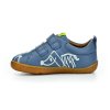 blue leather shoes