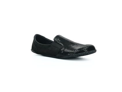 černé kožené slip on