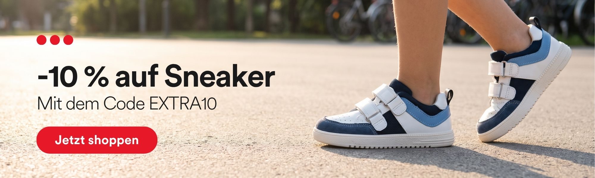 10 % Rabatt mit dem Code EXTRA10 auf alle Sneaker und Halbschuhe