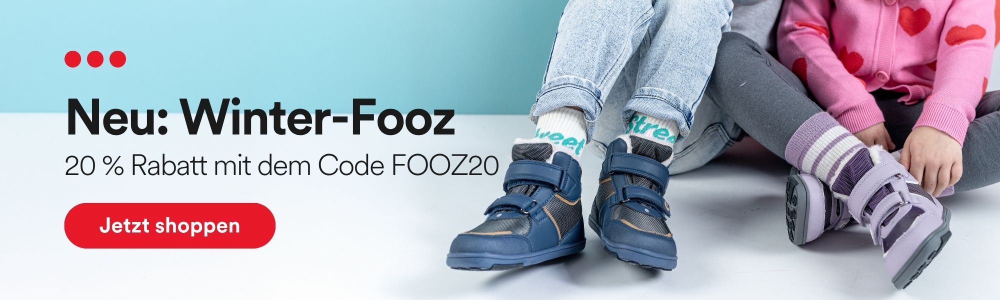 Die neuen Winter-Fooz für Kinder sind da: 20 % auf die ganze Marke mit dem Code FOOZ20.