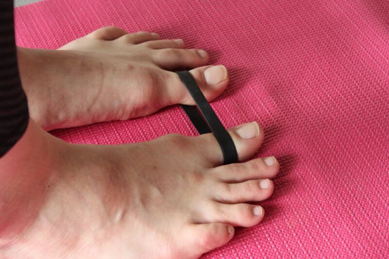 Training von Großzehen