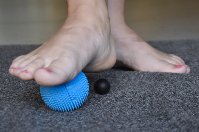 Massageball, Fußtrainieren