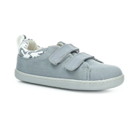 Hopfrög Kids Smart Walker Recycled Canvas Eco Gray barefoot tenisky (EU Größe 24, Innenschuhlänge 156, Innenschuhbreite 67)