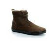 braune Winterbarfußstiefel