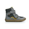 Froddo G3160205-3 Grey graue gefütterte Barfuß-Stiefeletten mit Membran
