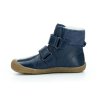 Koel4kids Emil Napa TEX Wool Blue mit Wolle gefütterte Barfuß-Stiefeletten