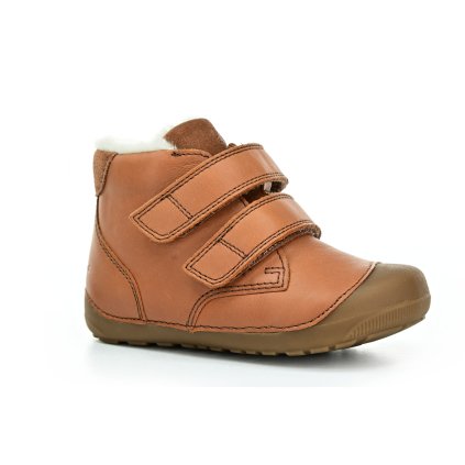 Bundgaard Petit Mid Winter Strap Cognac WS zimní barefoot boty (Rozmiar 19, Wewnętrzna długość buta 120, Wewnętrzna szerokość buta 55)