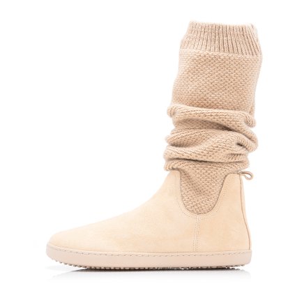 Shapen Knitty Vanila Leather barefoot kozačky (Rozmiar 37, Wewnętrzna długość buta 243, Wewnętrzna szerokość buta 93)