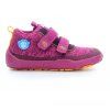 fioletowe buty na boso