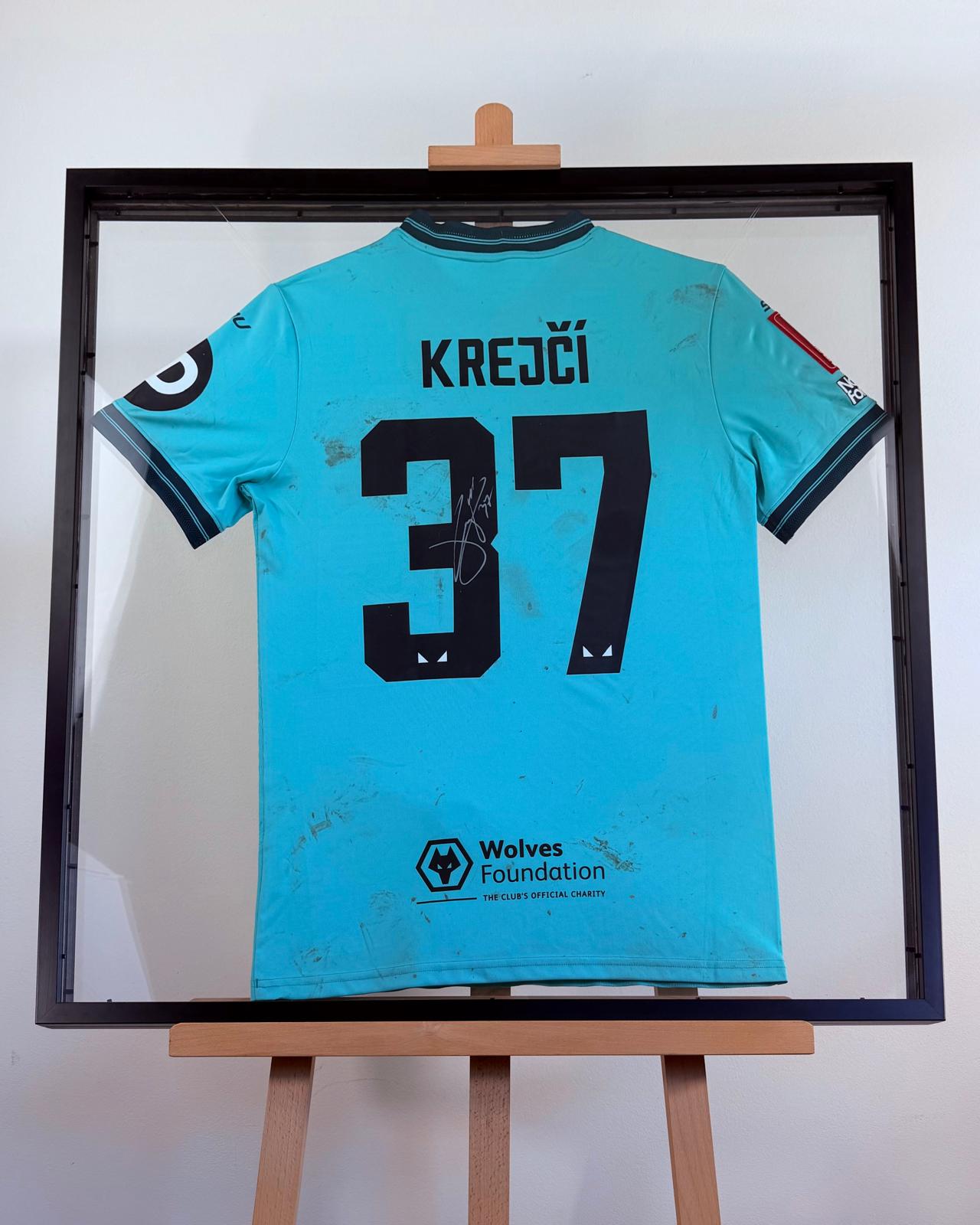 Oboustranné rámování — matchworn dres Ladislav Krejčí, Wolves