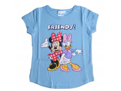 Dievčenské tričko s krátkym rukávom Minnia a Daisy - modré (Farba modré, Veľkosť 128)