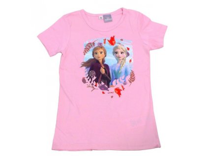 Dievčenské tričko Frozen 2 - bledoružové (Farba bledoružové, Veľkosť 128)