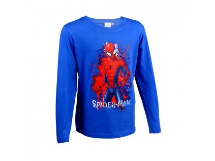 Tričko Spiderman s dlhým rukávom - modré (Farba modré, Veľkosť 110/116)
