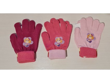 Pletené rukavice Paw Patrol Girl (Farba Bledoružové)