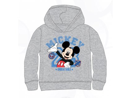 Mikina Mickey s kapucňou - sivá (Farba sivá, Veľkosť 110/116)