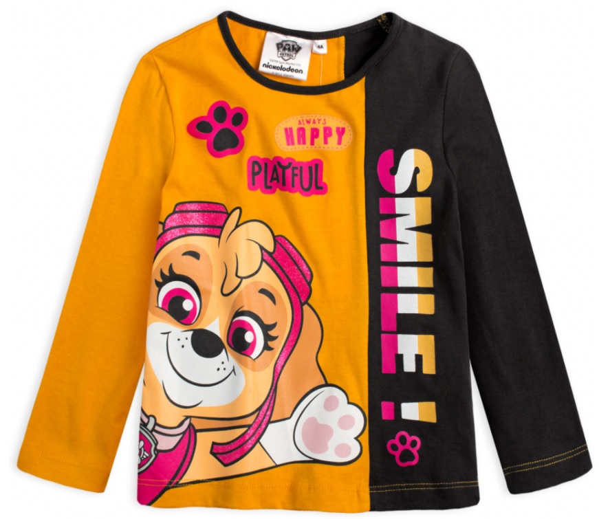 Tričko s dlhým rukávom Paw Patrol Girl2 Veľkosť: 98