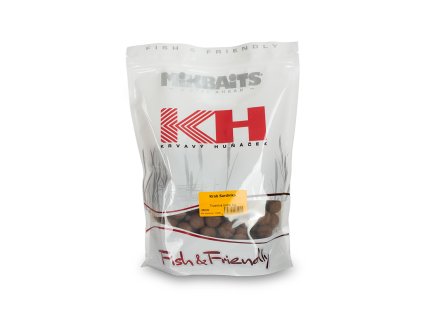 Mikbaits Krvavý Huňáček boilie - Jahoda exclusive (Hmotnost 1 kg, Průměr 20 mm)