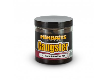Mikbaits Gangster boilie v dipu - G2 Krab Ančovička Asa (Průměr 16 mm, Objem 250 ml)