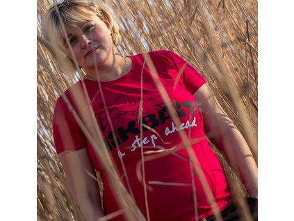 Mikbaits oblečení - Dámské tričko červené Ladies team  + Kód na slevu 10%: SLEVA10