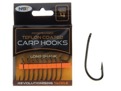 NGT Háčky Teflon Hooks Long Shank + Sleva 10% za registraci