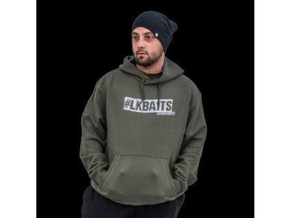 LK Baits mikina khaki 2019 potisk vel. XXL + Sleva 10% za registraci + ZDARMA kaprové háčky