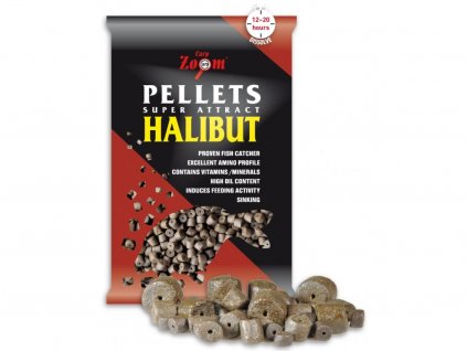 Carp Zoom Halibut Pellets - s otvorem - 800 g/15 mm/Halibut