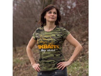 Mikbaits oblečení - Dámské tričko camou Ladies team (Velikost L)