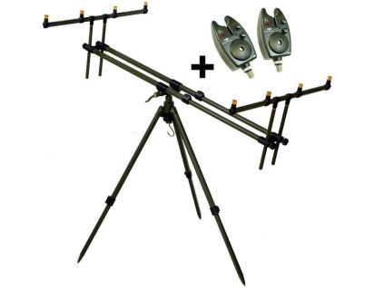 Stojan Tripod Army 4 Rods + 2x hlásič ZDARMA! + Sleva 10% za registraci + ZDARMA kaprové háčky