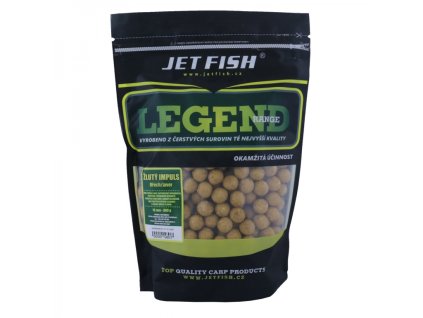 JetFish Legend Range boilie ŽLUTÝ IMPULS OŘECH / JAVOR