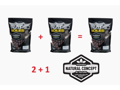 Mivardi Akce 2+1 Rapid Boilies Platinum - B17 950g | 20mm
