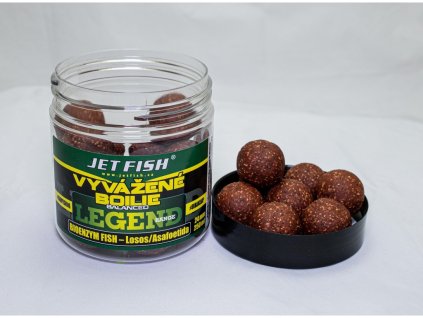 JetFish 250ml-24mm Legend range Vyvážené boilie : BIOENZYM FISH - LOSOS / ASA