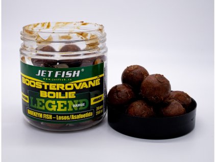 JetFish Legend Range - Boosterované boilie 250ml - 24mm : BIOENZYM FISH - LOSOS