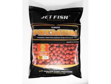 JetFish Premium clasicc boilie 5kg - 24mm : CHILLI / ČESNEK