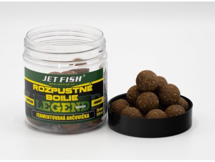 JetFish 250ml-20mm Legend Range - Rozpustné boilie : FERMENTOVANÁ ANČOVIČKA