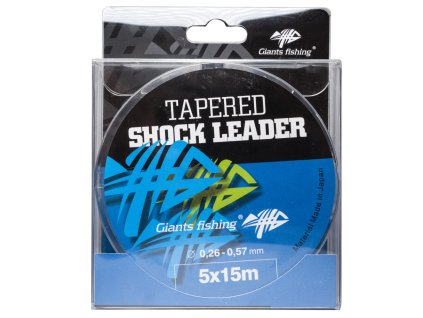 Giants fishing Giants fishing Ujímaný šokový vlasec Tapered Shock Leader 5 x 15 m / 0,26 - 0,57 mm