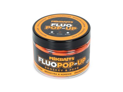Plovoucí fluo boilie 150ml - Broskev Pepř 14mm