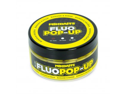 Mini Plovoucí fluo boilie 100ml - Banán Hruška 10mm