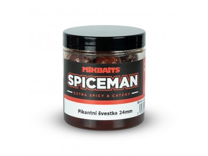 Spiceman boilie v dipu 250ml - Pikantní švestka 24mm  + Kód na slevu 10%: SLEVA10