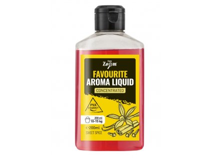 Carp Zoom Favourite Aroma Liquid Plus - 200 ml/sladké koření