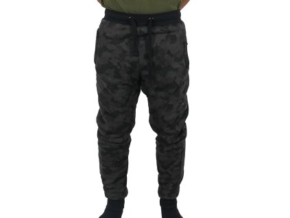 Mikbaits tepláky, kraťasy - Tepláky Black Camou Jogger Sherpa (Velikost M)