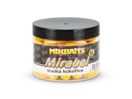 Mikbaits Mirabel Fluo boilie - Sladká kukuřice 12 mm/150 ml  + Kód na slevu 10%: SLEVA10