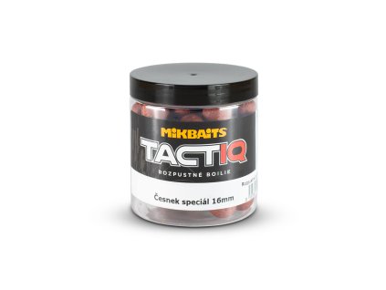 Mikbaits TactiQ rozpustné boilie Česnek speciál (Objem 250 ml, Průměr 16 mm)