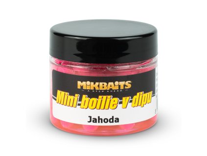 Mikbaits Mini boilie v dipu 50 ml - Jahoda  + Kód na slevu 10%: SLEVA10
