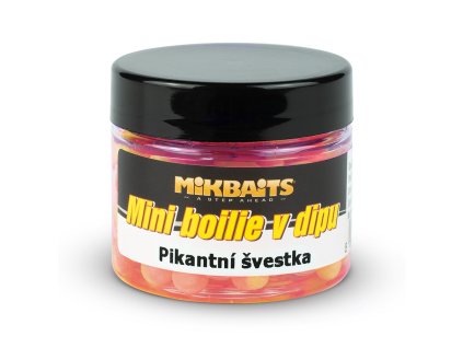 Mikbaits Mini boilie v dipu 50 ml - Pikantní švestka (Příchuť Pikantní švestka, Objem 50 ml)