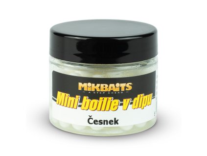 Mikbaits Mini boilie v dipu 50 ml - Česnek  + Kód na slevu 10%: SLEVA10