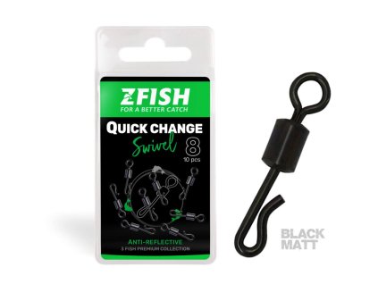 ZFISH Obratlík Quick Change Swivel Matt (Velikost 10/22Kg)