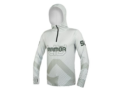 Tričko s kapucí Delphin UV ARMOR 50+ (Velikost Olive (M))